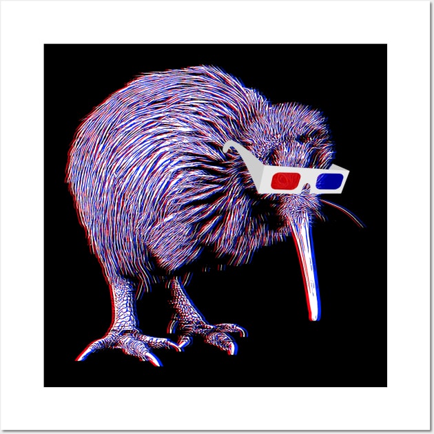 Kiwi Bird Anaglyph Wall Art by RaymundoSouza